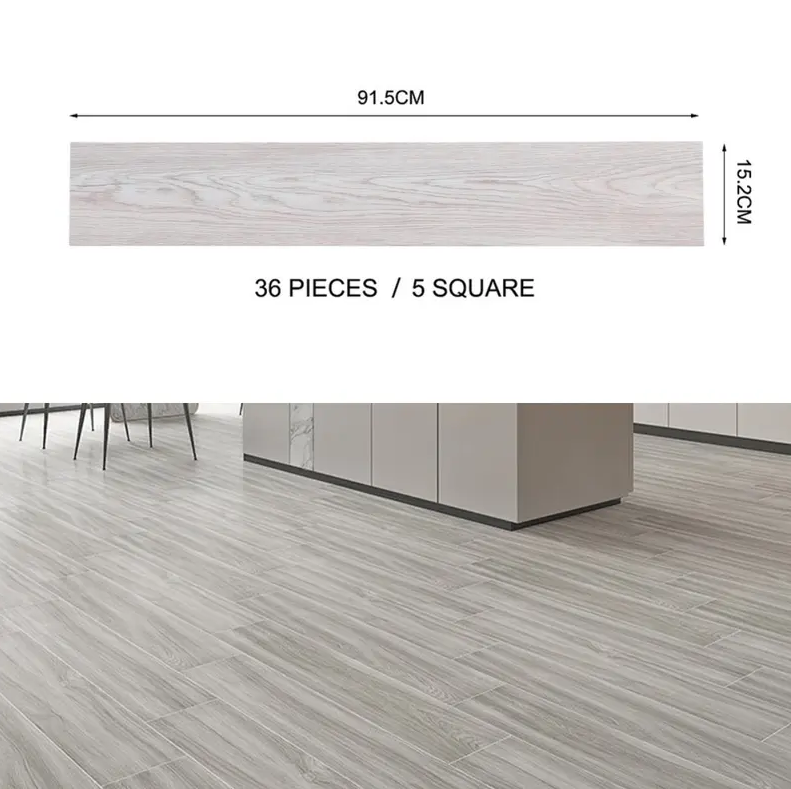 36PCS Self-Adhesive PVC Vinyl Wood Planks – Peel & Stick Waterproof Flooring