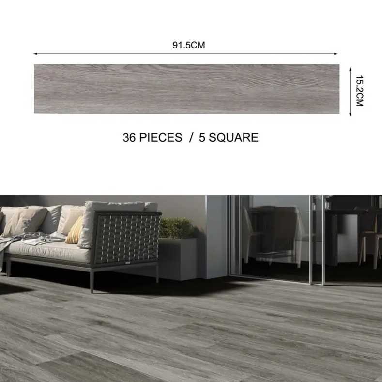 36PCS Self-Adhesive PVC Vinyl Wood Planks – Peel & Stick Waterproof Flooring