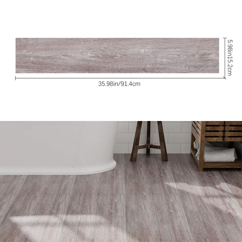 36PCS Self-Adhesive PVC Vinyl Wood Planks – Peel & Stick Waterproof Flooring
