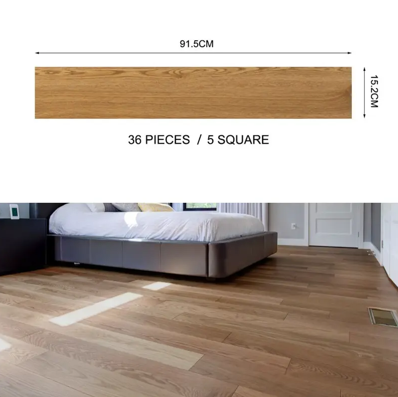 36PCS Self-Adhesive PVC Vinyl Wood Planks – Peel & Stick Waterproof Flooring