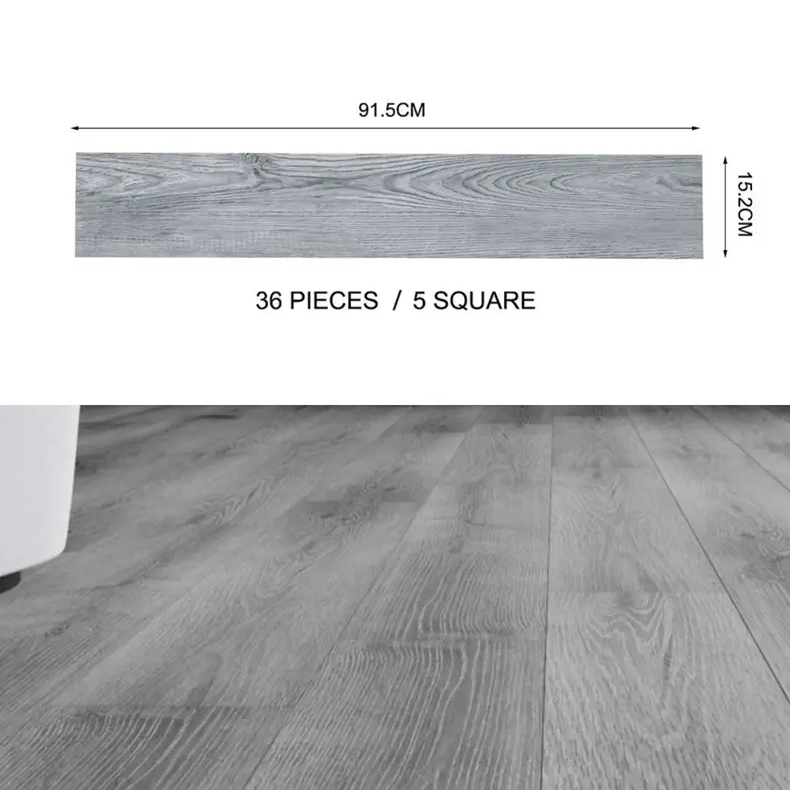 36PCS Self-Adhesive PVC Vinyl Wood Planks – Peel & Stick Waterproof Flooring