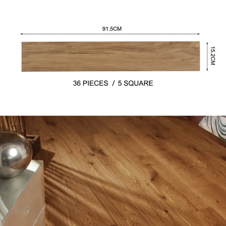 36PCS Self-Adhesive PVC Vinyl Wood Planks – Peel & Stick Waterproof Flooring