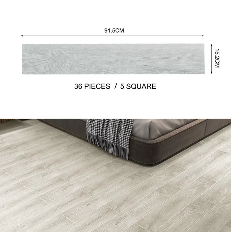 36PCS Self-Adhesive PVC Vinyl Wood Planks – Peel & Stick Waterproof Flooring