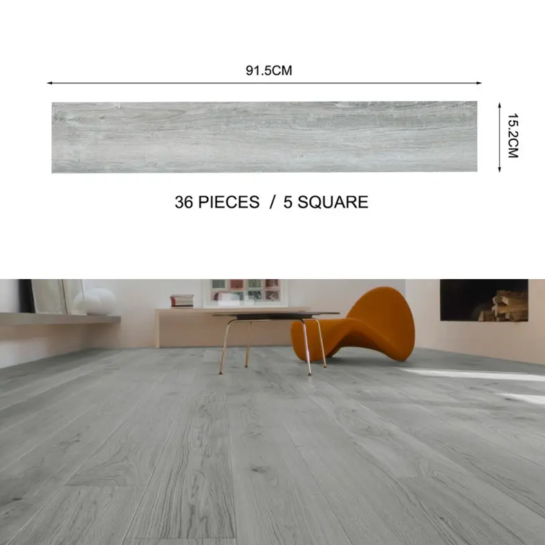 36PCS Self-Adhesive PVC Vinyl Wood Planks – Peel & Stick Waterproof Flooring