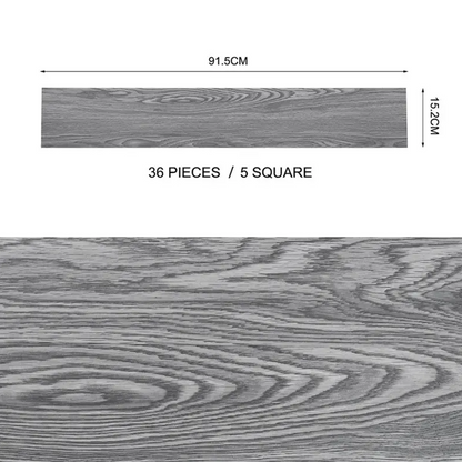 36PCS Self-Adhesive PVC Vinyl Wood Planks – Peel & Stick Waterproof Flooring