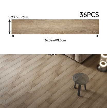 36PCS Self-Adhesive PVC Vinyl Wood Planks – Peel & Stick Waterproof Flooring