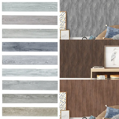 36PCS Self-Adhesive PVC Vinyl Wood Planks – Peel & Stick Waterproof Flooring